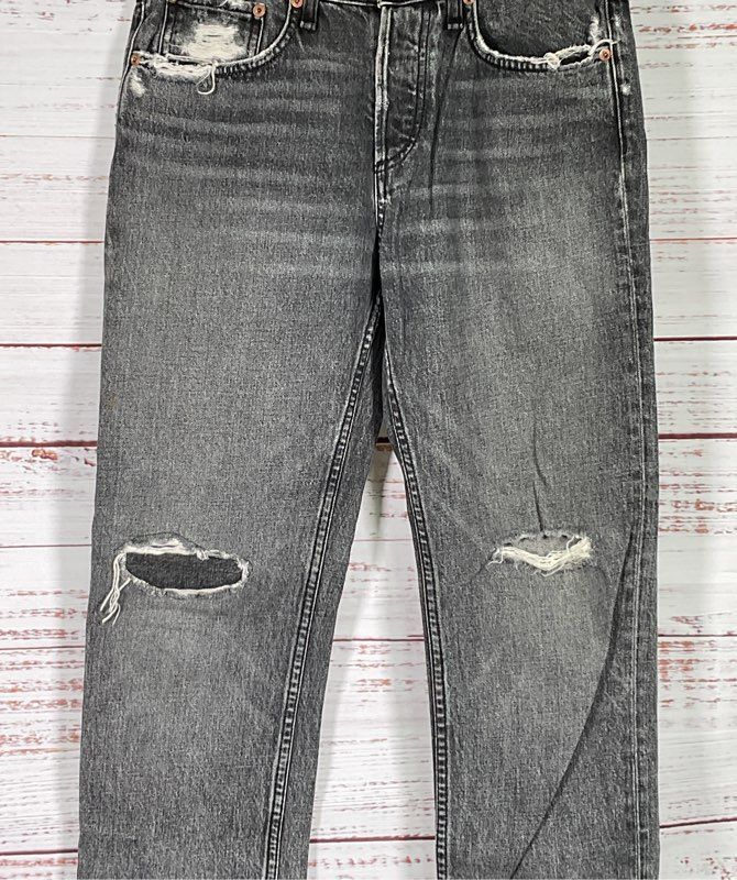 Rag & Bone Rosa Boyfriend Jeans Black Magic 25