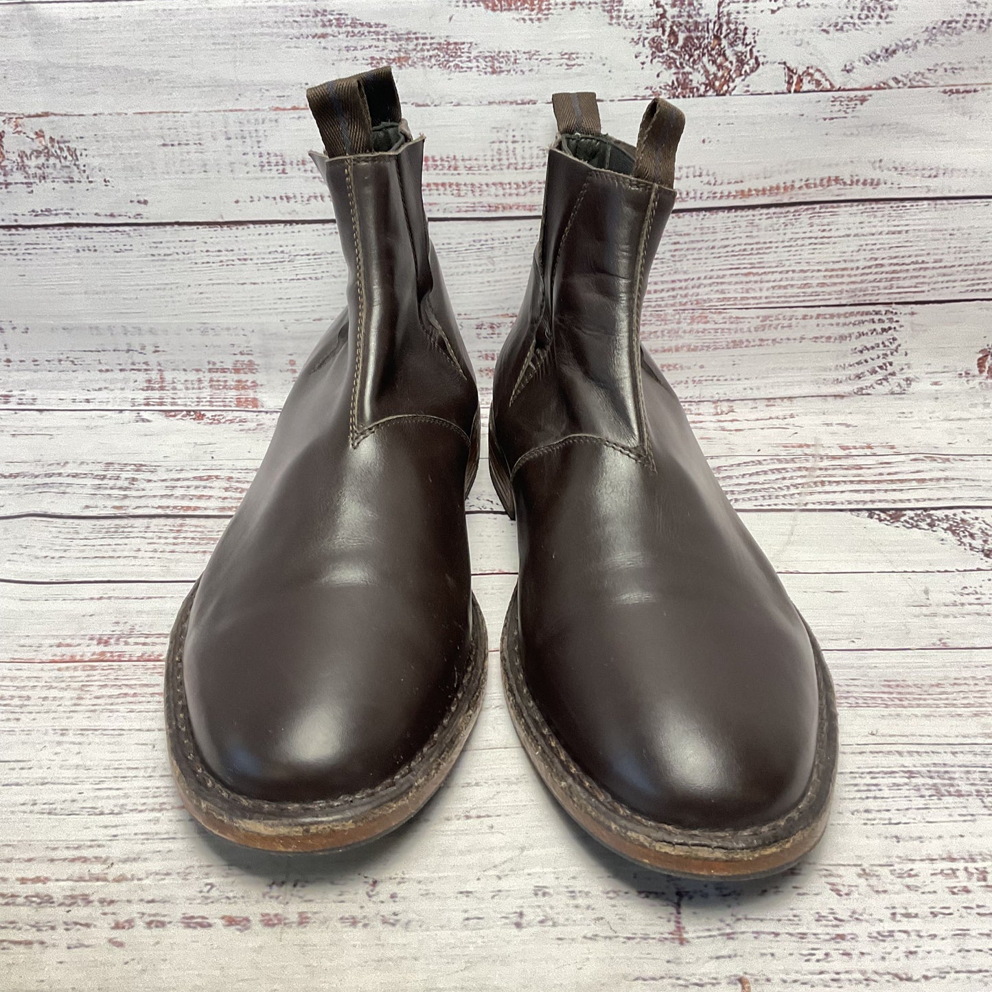 Moma Brown Leather Chelsea Ankle Boot Men Size 12