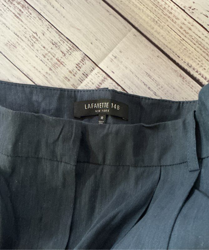 NWT Women's Lafayette 148 Linen Blend Shorts Size 10 Retail $278