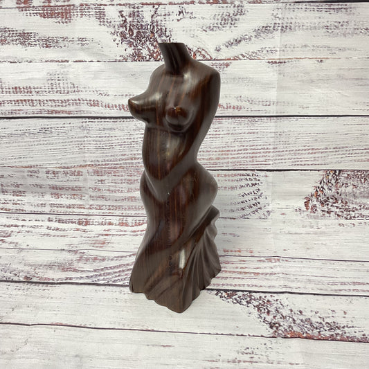 Wood Carved Woman Female Nude Body Sculpture Norge Guayacan 8"