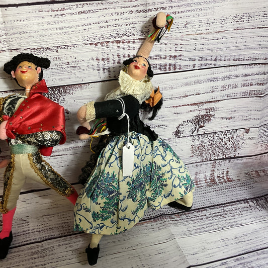 Set of 3 VTG./ANTIQUE KLUMPE & ROLDAN Matador and Flamenco Collectible Dolls