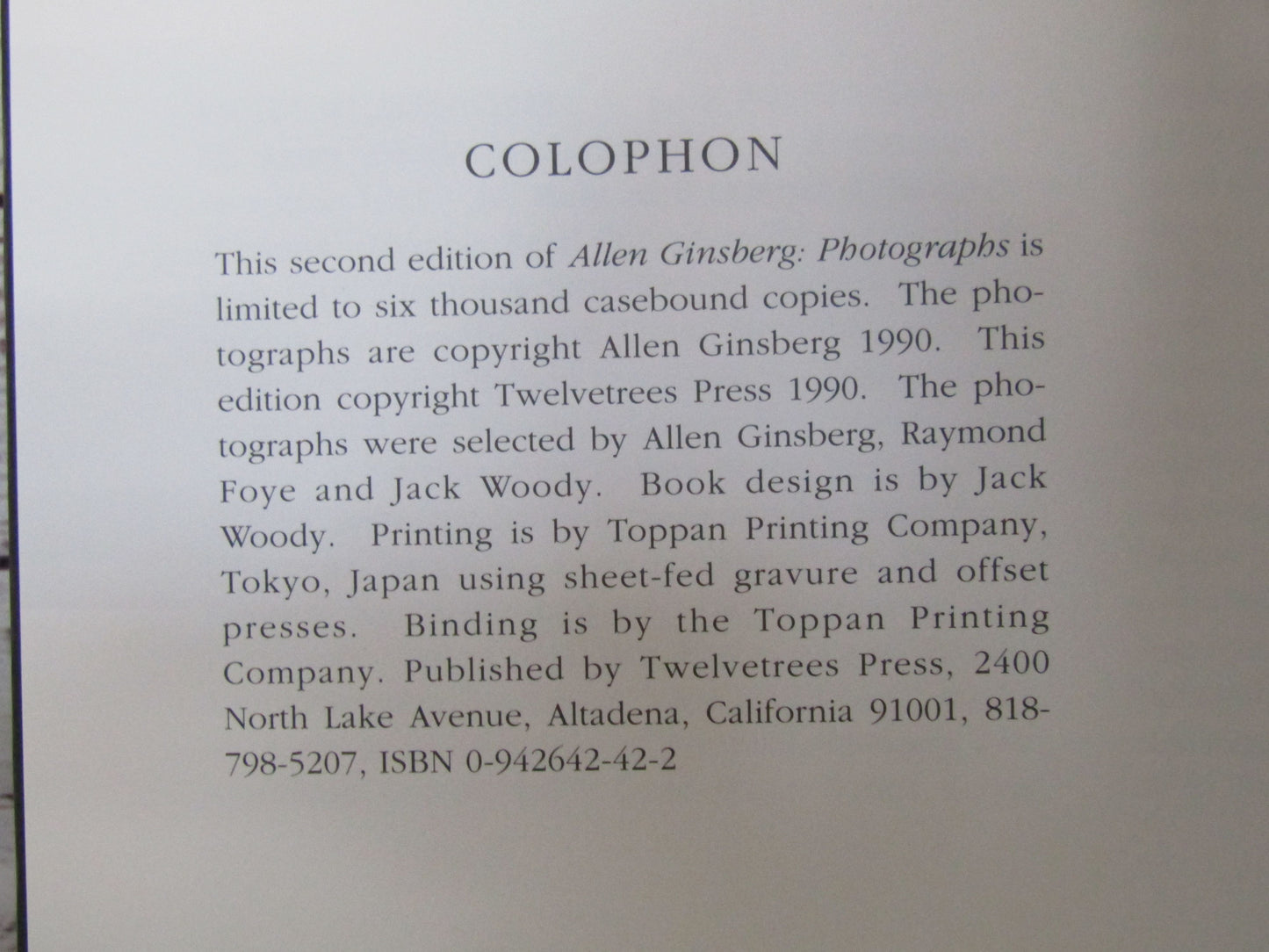 Allen Ginsberg Photographs