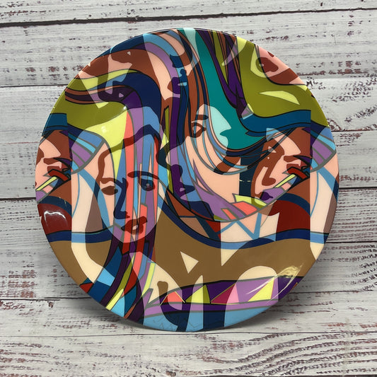 Robert W Firestone "High Society" Multicolor Abstract People Print 10.5" Plate