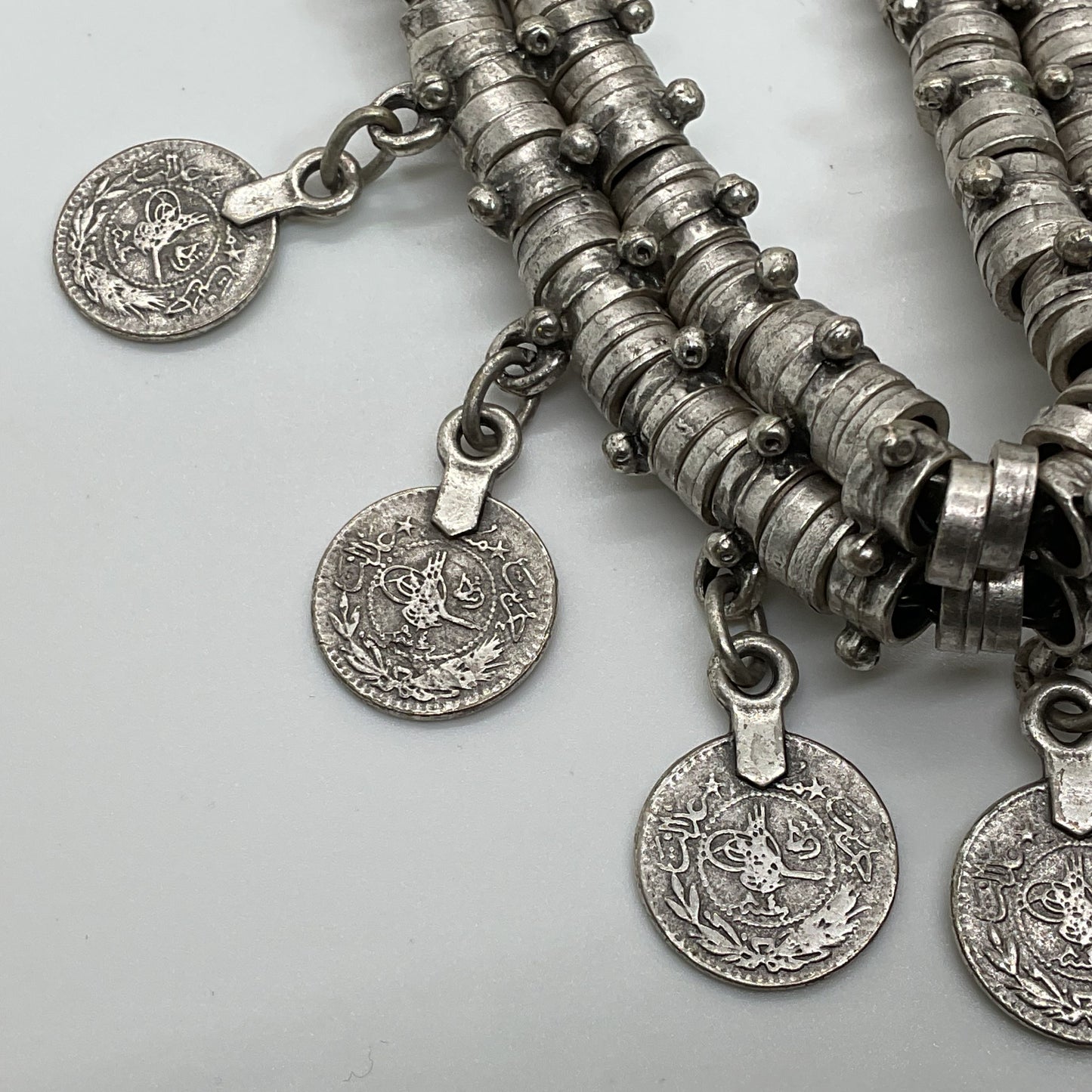 VTG./ANTIQUE Ottoman Empire Turkish Coin Bracelet- 8"