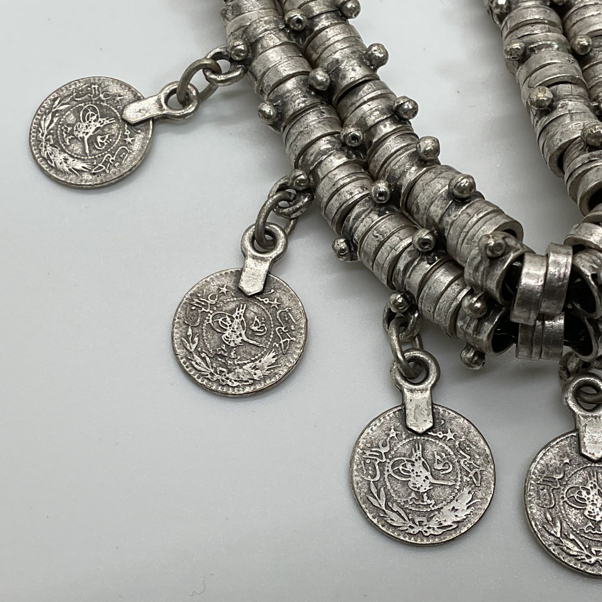 VTG./ANTIQUE Ottoman Empire Turkish Coin Bracelet- 8"