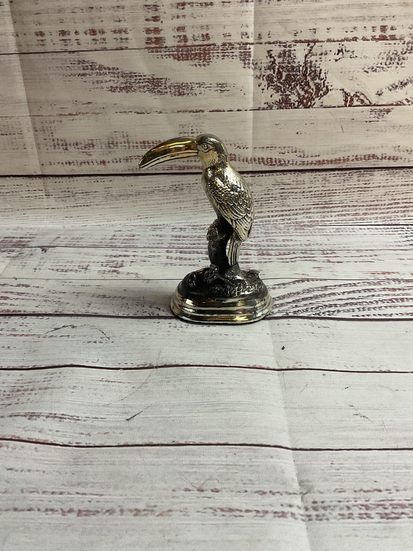 Fine Silver Plata Pura .999 Weighted Toucan 4.5" Statue