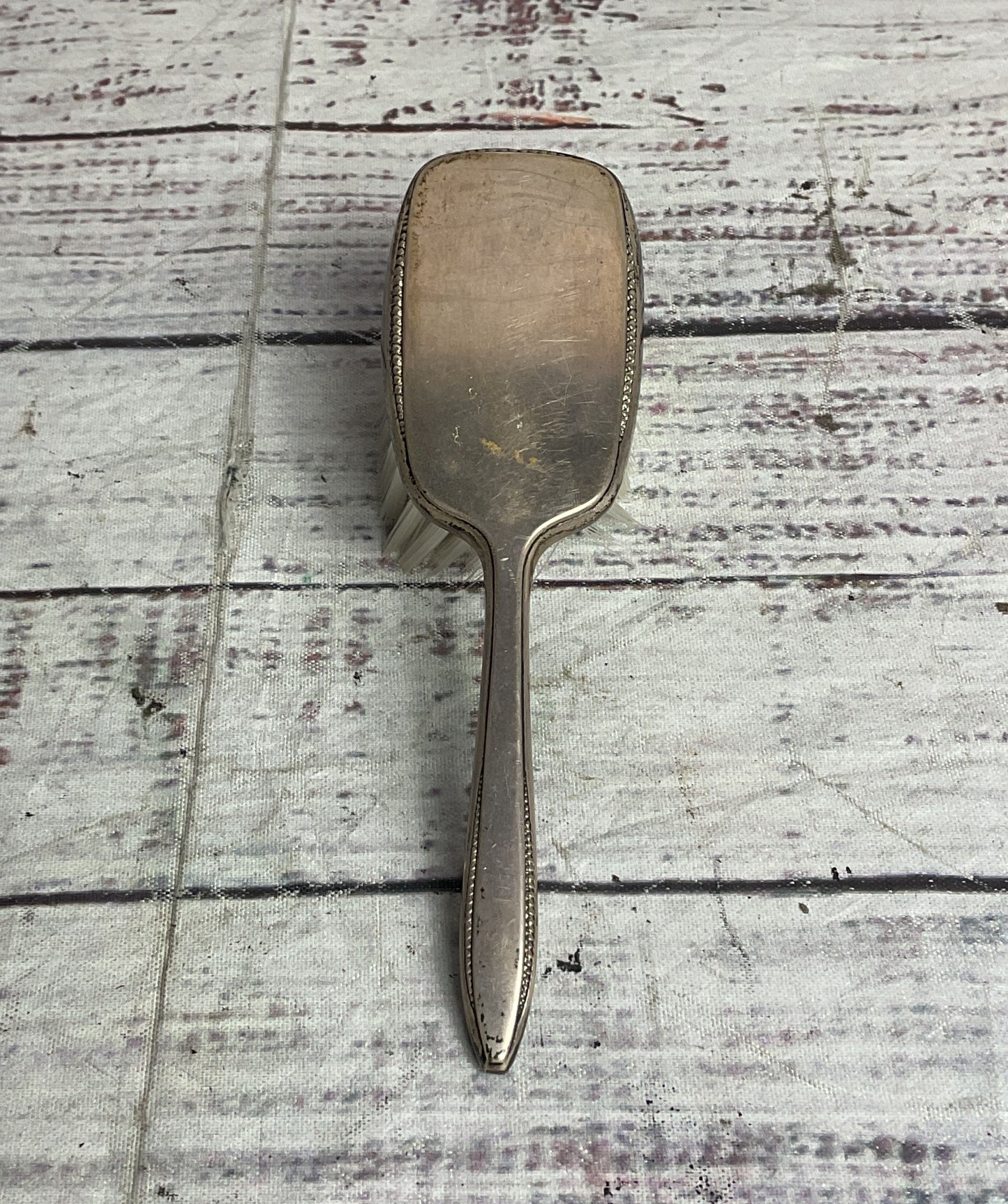Vintage 5" Hand Held Bristle Hairbrush Sterling Silver