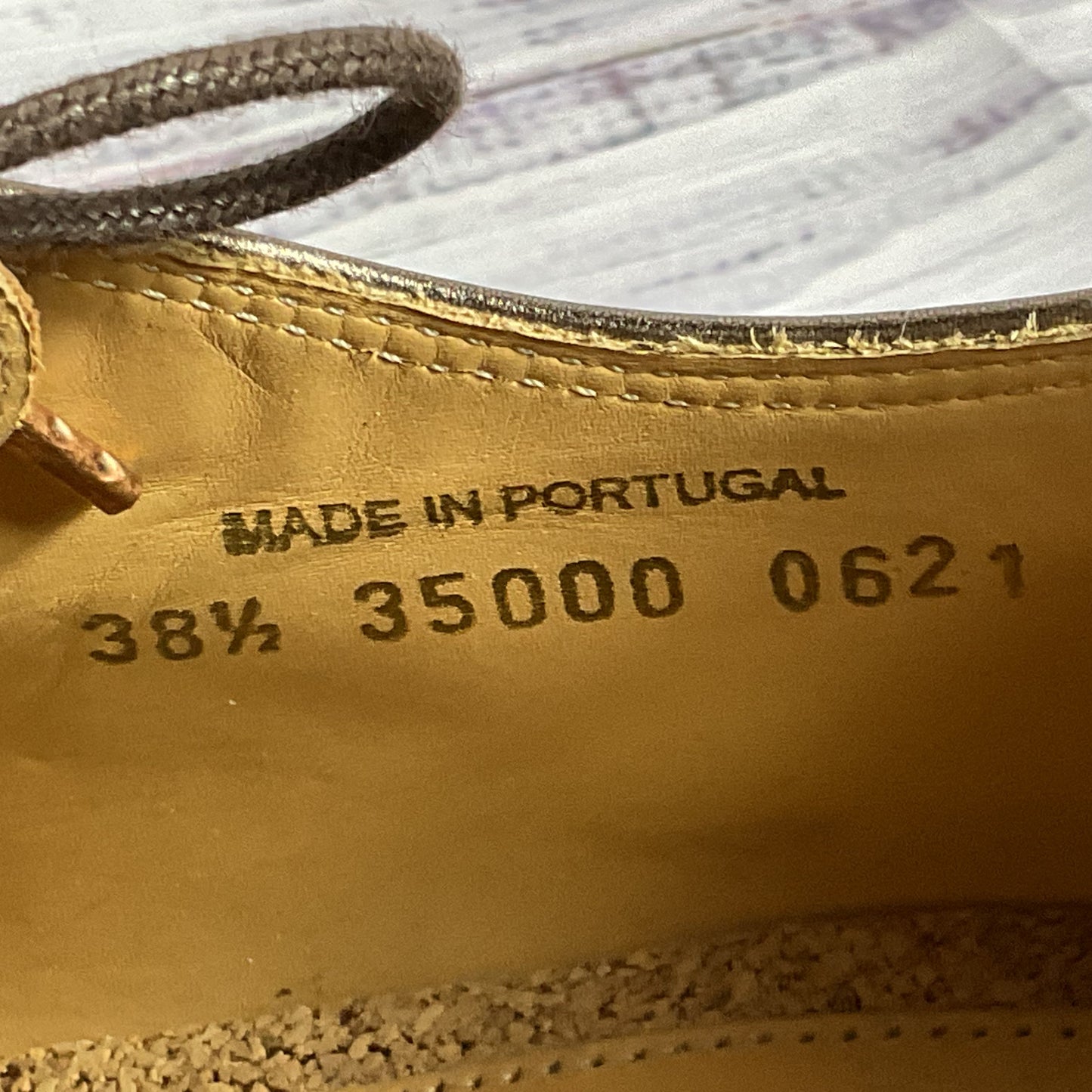 The Office of ANGELA SCOTT Miss Button Bronze Women's Shoes- SZ 38.5/ 8.5 US