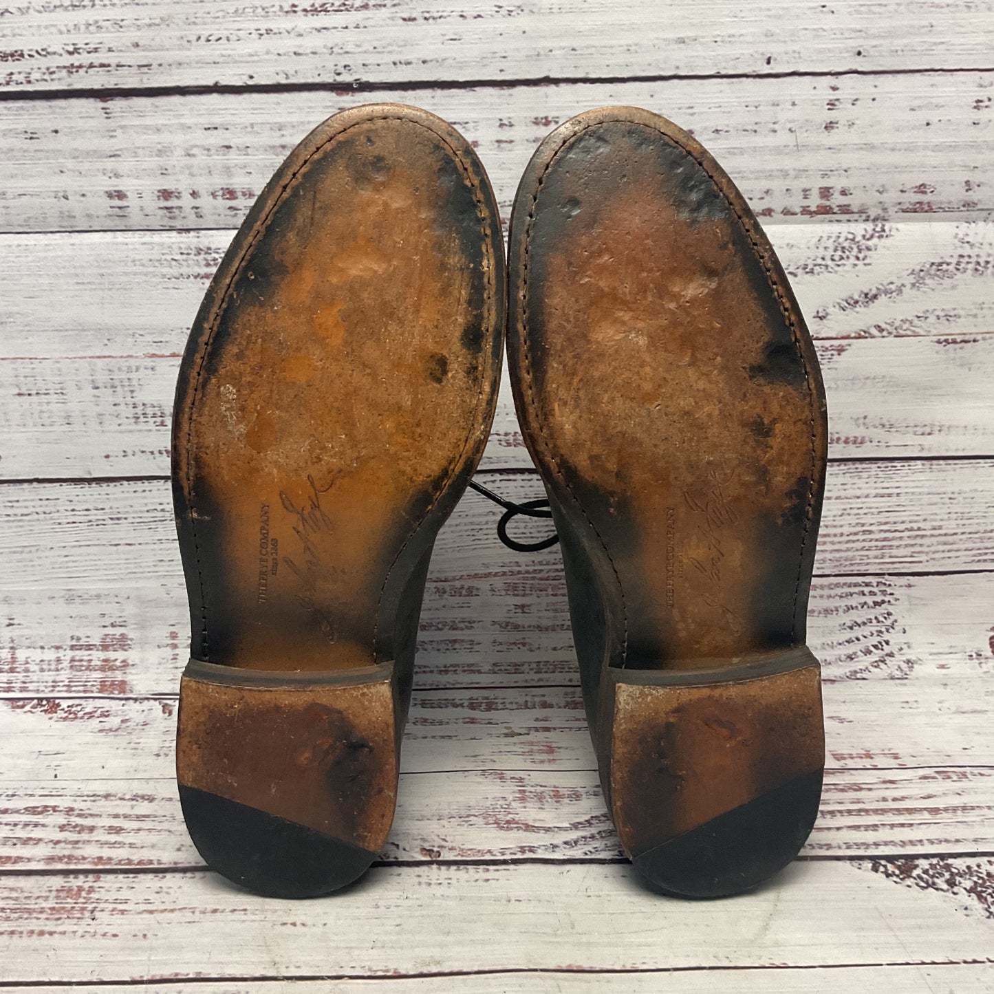 The Frye Co By John Frye Slate Grey Leather Derby Dress Shoe Women Size 11