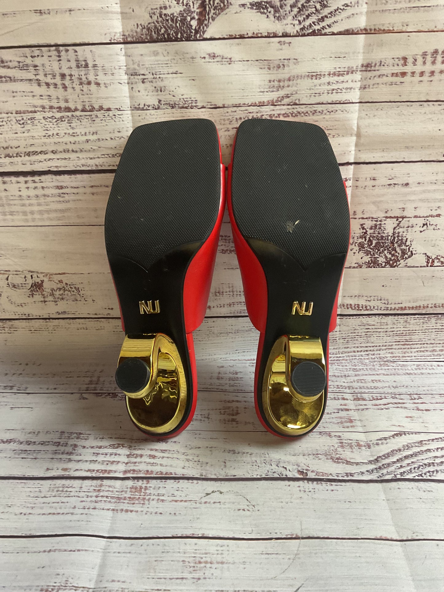 Ninety Union Red Pump Golden Heel Women 11