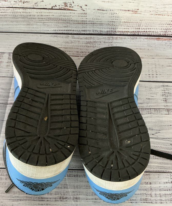 Unisex Kids Nike Jordan 1 Low University Blue Black Sneaker Size 5Y