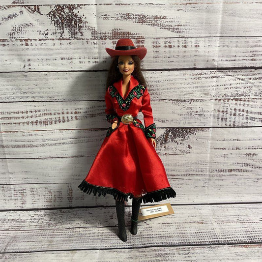 VTG. 1997 Barbie Grand Old Opry Country Rose Red Dress Western Cowgirl Doll