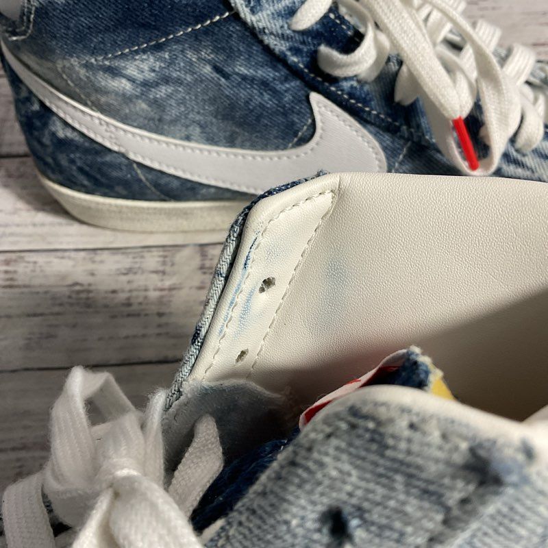 Nike Blazer Mid 77 Acid Wash Blue Denim Sneaker Casual Shoe Men's 8.5