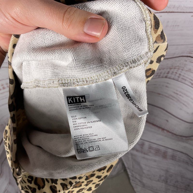 Kith Kid's Leopard Print Hoodie Sweatshirt - Size 7