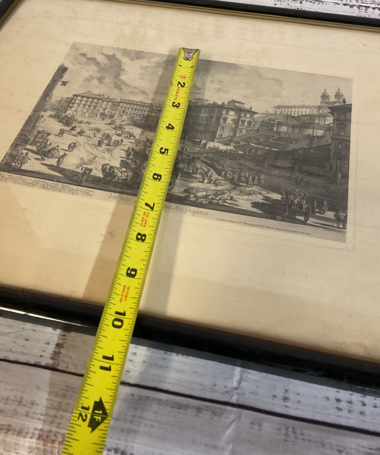 Veduta Di Piazza Di Spagna Etching Print by Giovanni Battista Piranesi Framed