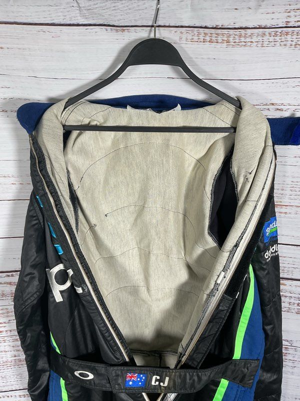 Vintage Oakley Racing Black & Blue Insulated Jumpsuit D. Calvert Jones