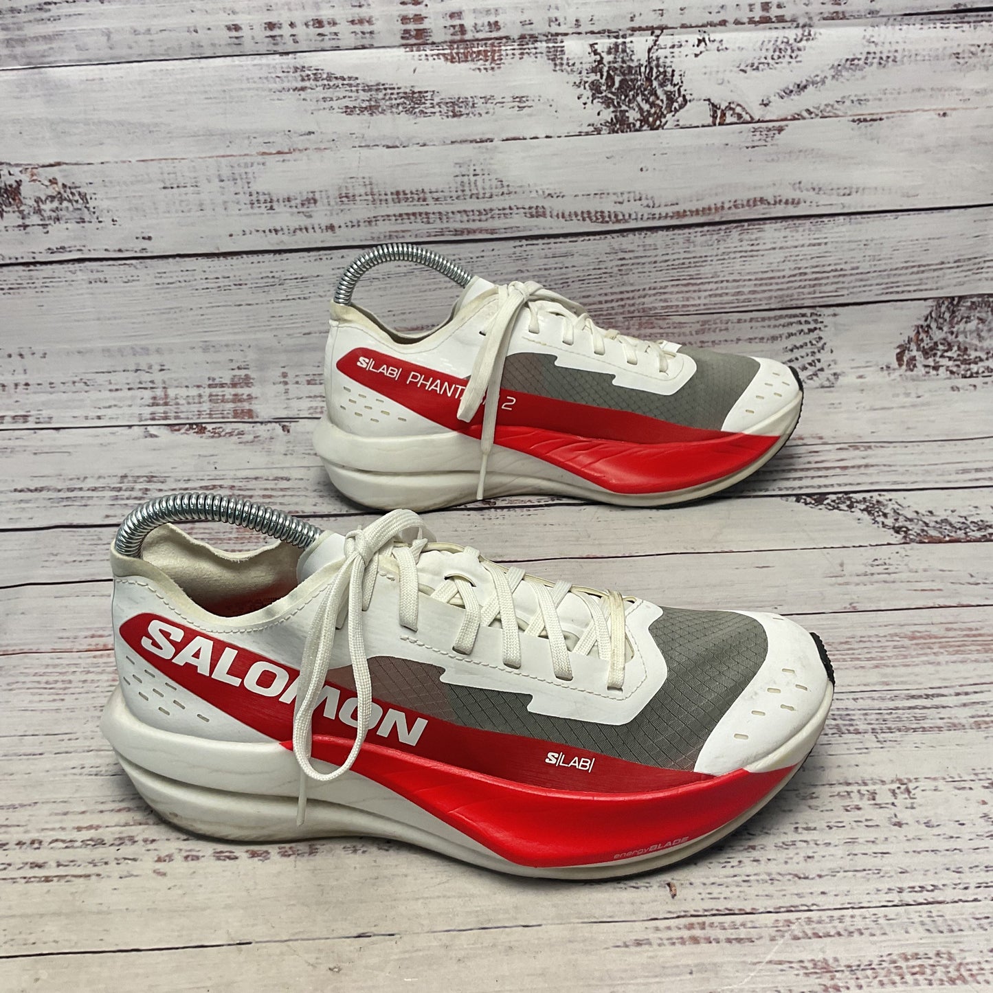 Salomon S/Lab Phantasm 2 White Red Athletic Shoe Size Women 6.5 Men 5.5