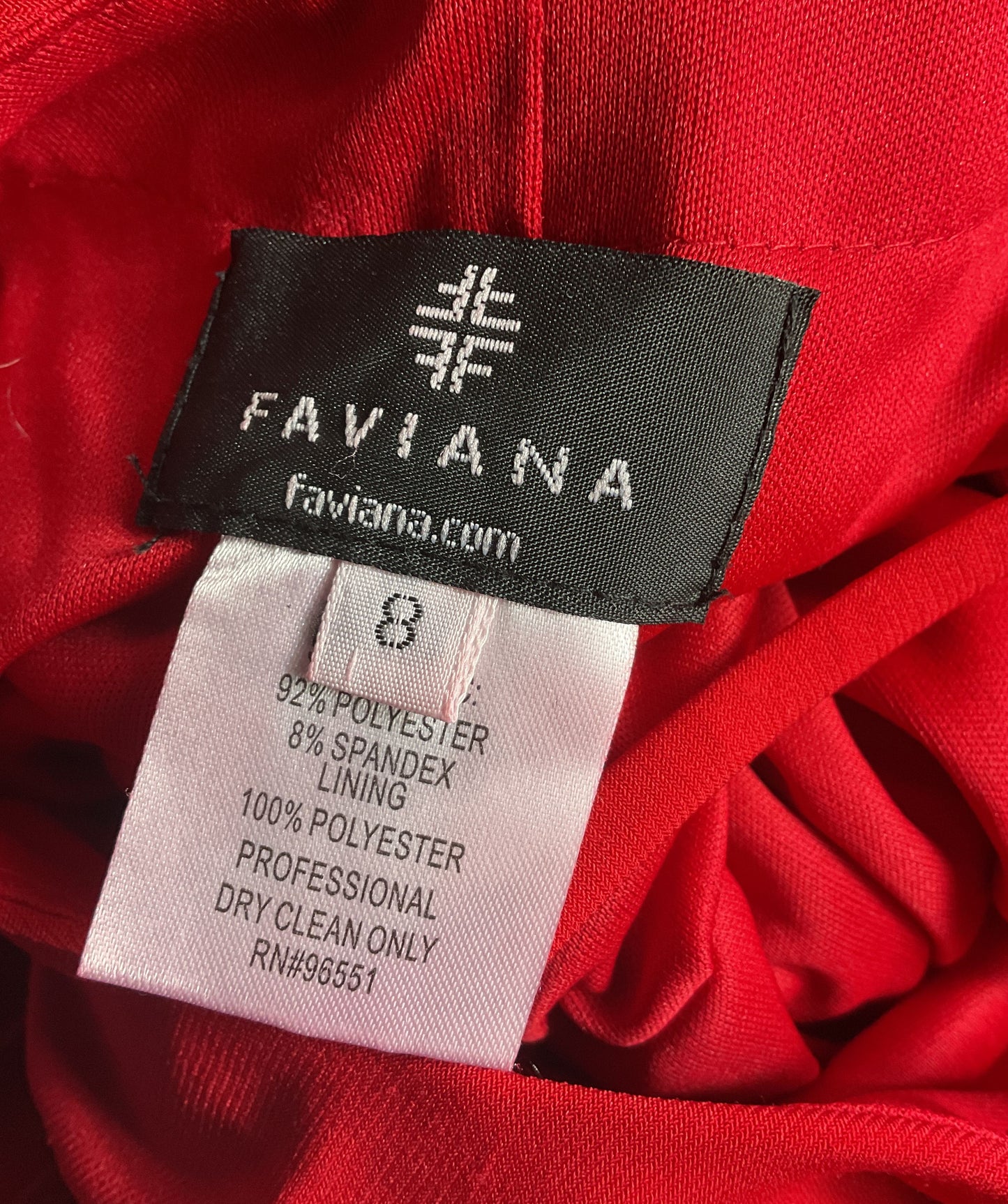 Faviana Cage Back Long Formal Dress Red 8