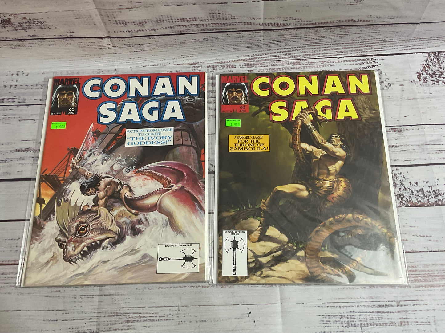 Lot Of 10 Conan Saga Comic Books