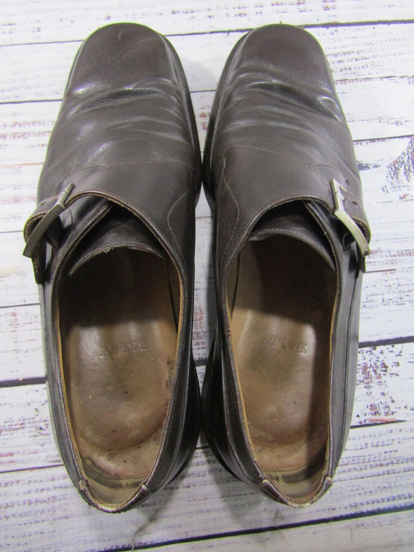 Bally Terni Men's Brown Leather Monk Strap Loafers Size 11 Made in Italy