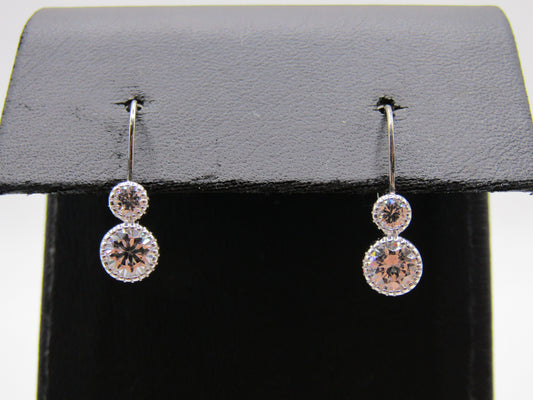 Sterling Silver Cubic Zirconia Drop Earrings