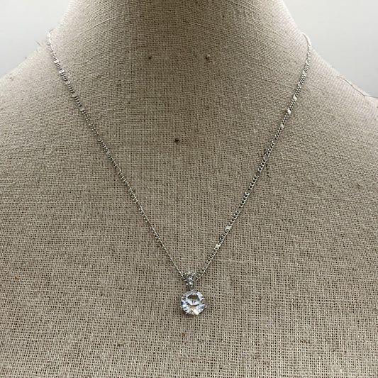 SWAROVSKI Silver Tone Crystal Pendant 18" Chain Necklace