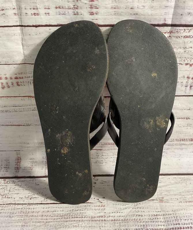 Global Girls Women's Dark Brown Leather Beaded Masia Macho Sandals Size 39