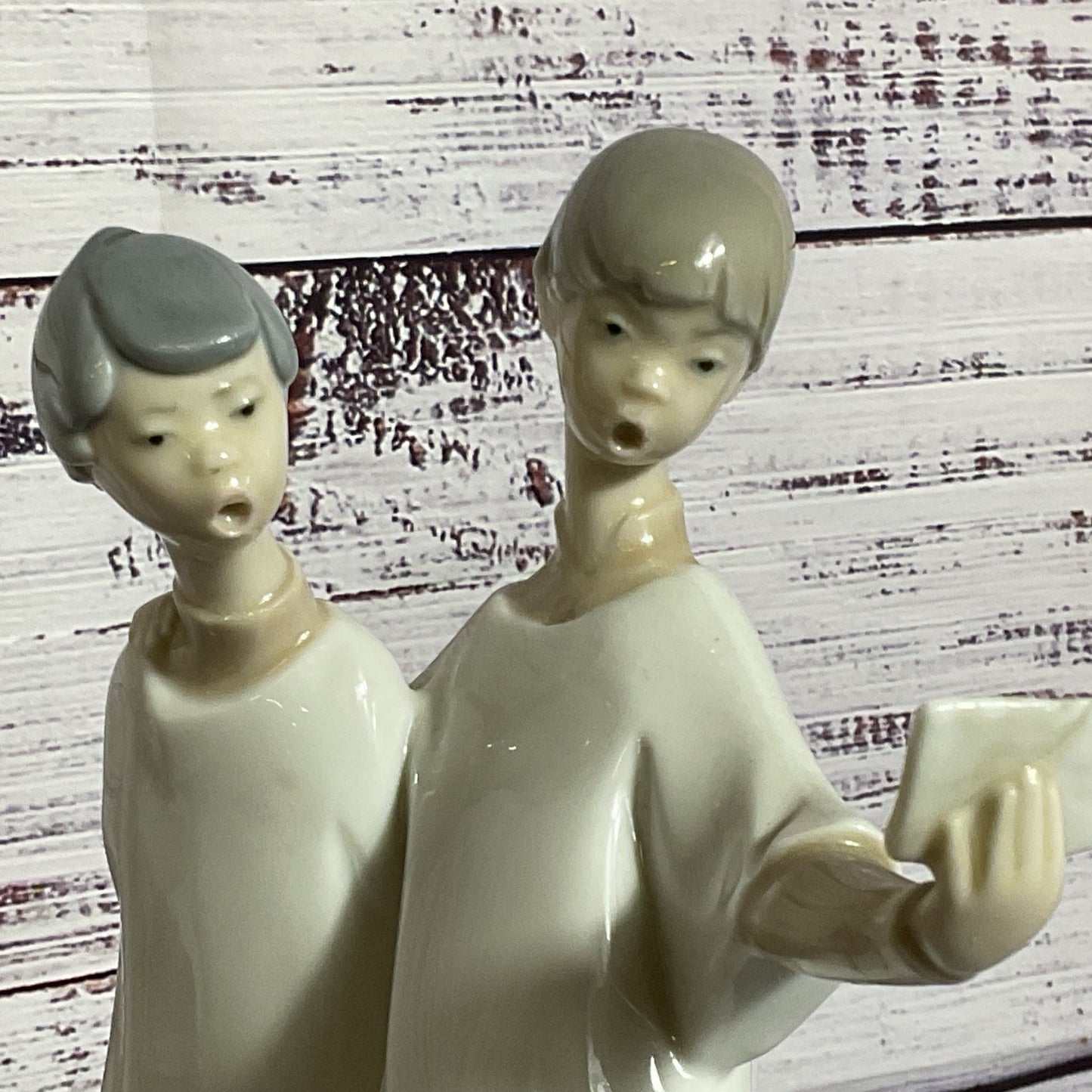 VTG. LLARDO Boys Choir Glossy Porcelain Figurine- 8"