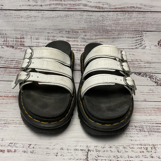 Dr. Martens Blaire White Leather Buckle Strap Sandal Women Size 7