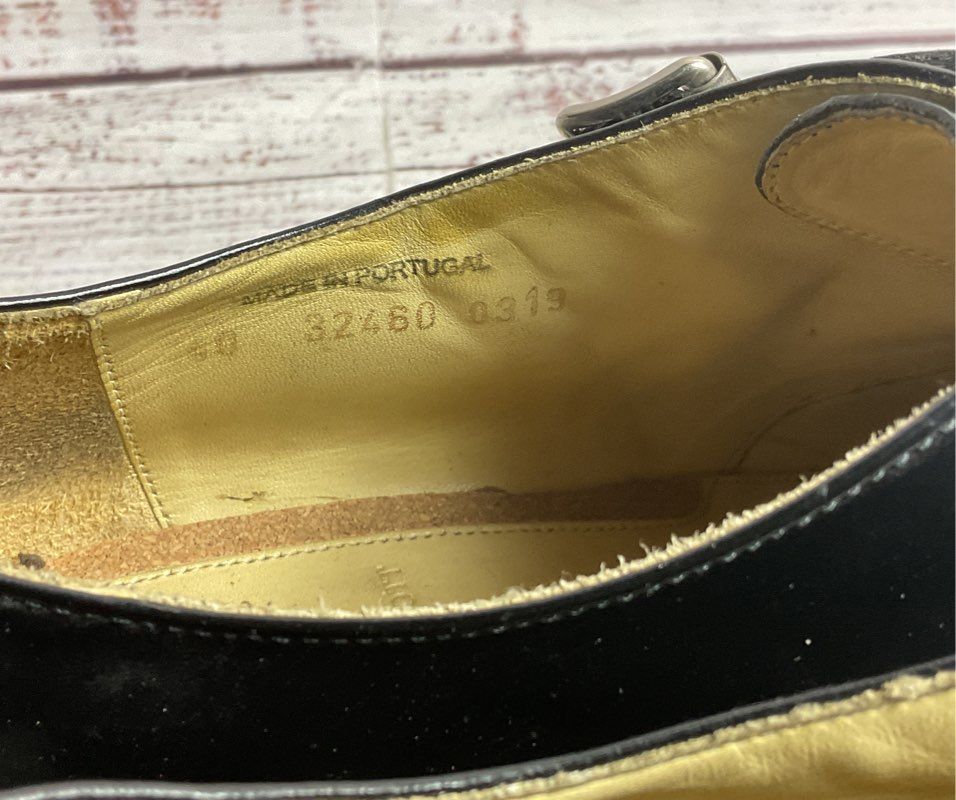 The Office of Angela Scott Leather Monk Strap Oxfords Black 40