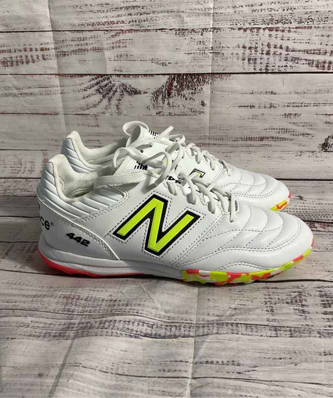 New Balance 442 V2 Pro Wide 2E White Yellow MS41TIB2 Size 5.5 New No Box