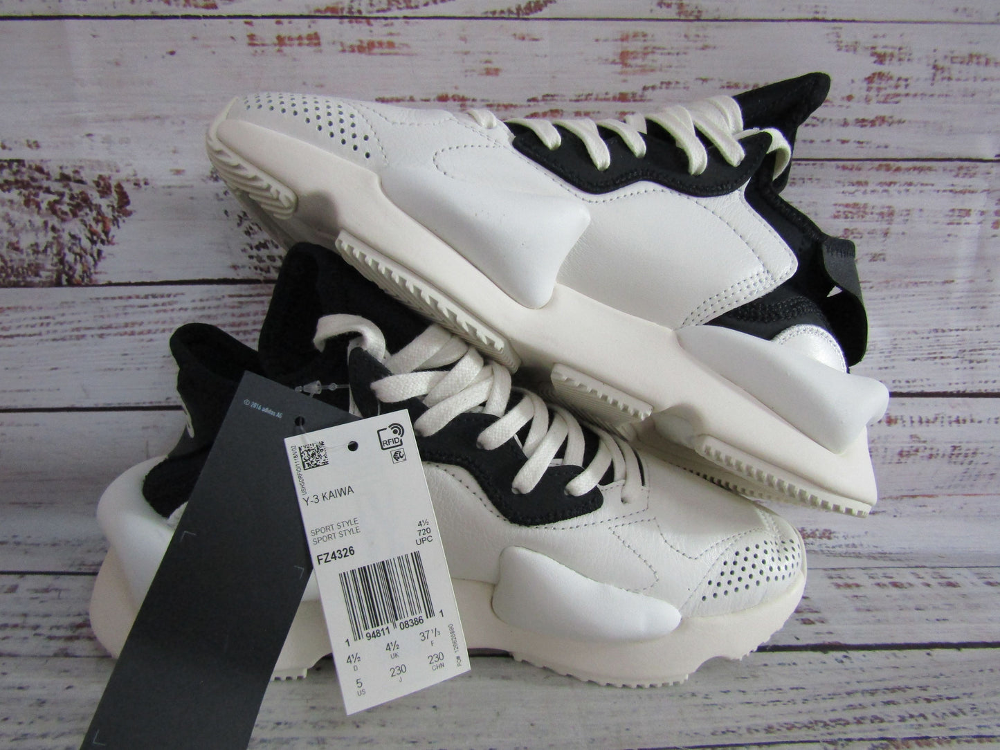 Adidas x Yohji Yamamoto Y-3 Kaiwa Women's White Sneakers Size 5 FZ4326