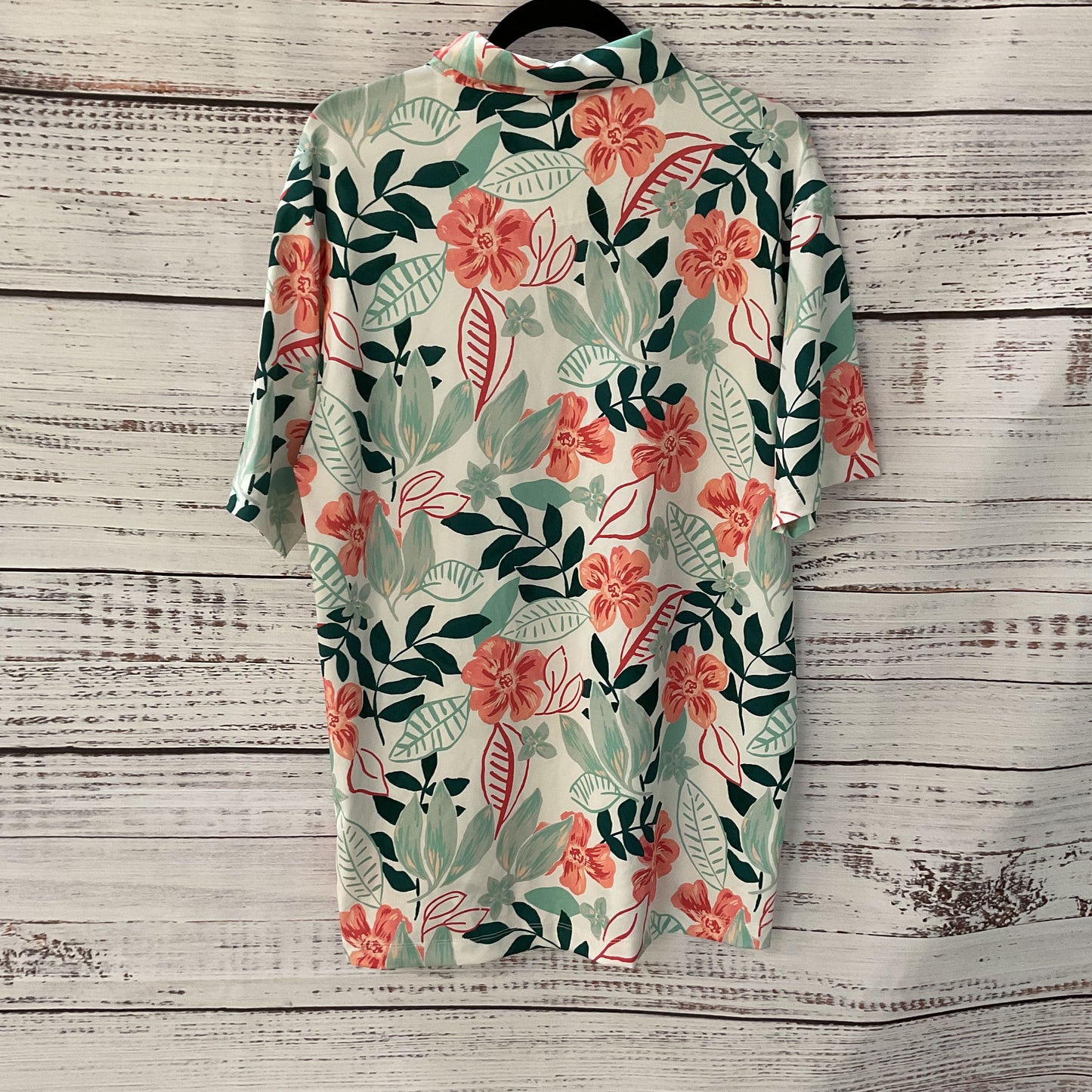 Bad Birdie Leafing Pattern Green Pink Polo Shirt - Size XL New W/ Tag