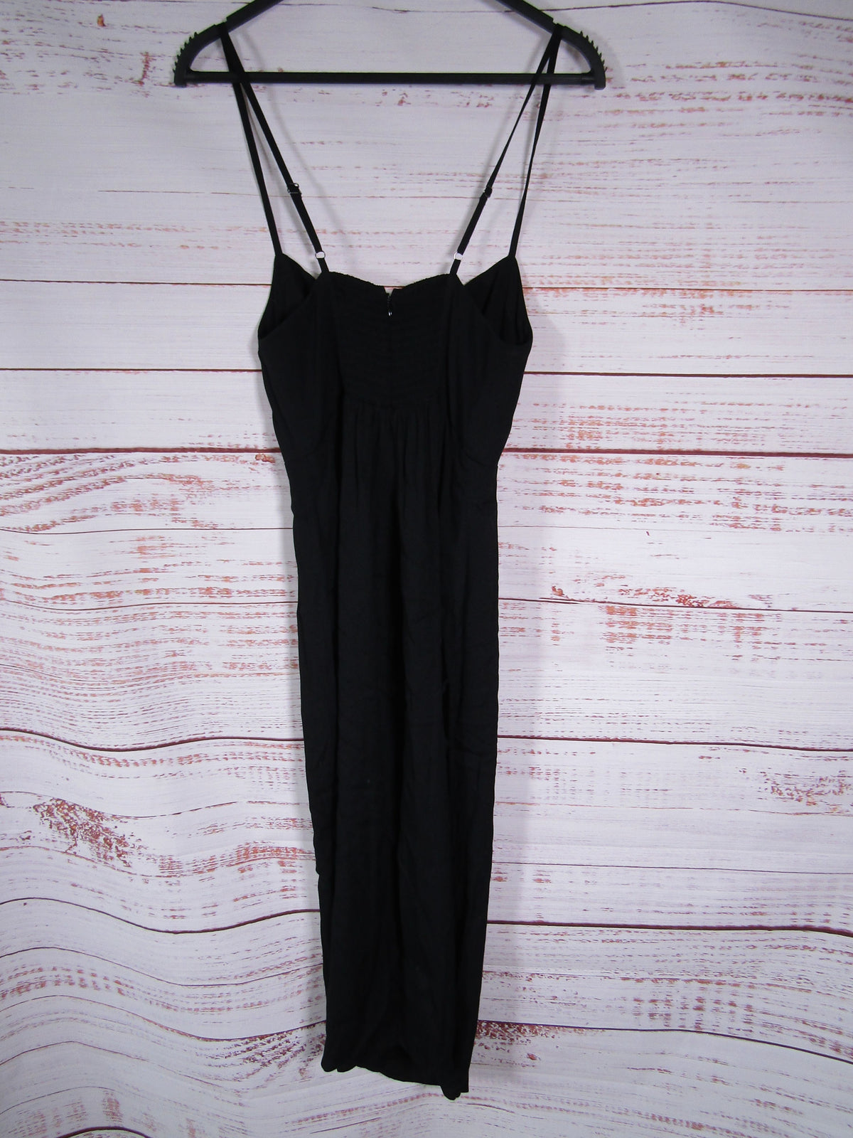 Reformation Beasley Women's Black High Side Slit Sleeveless Midi Dress Size 4