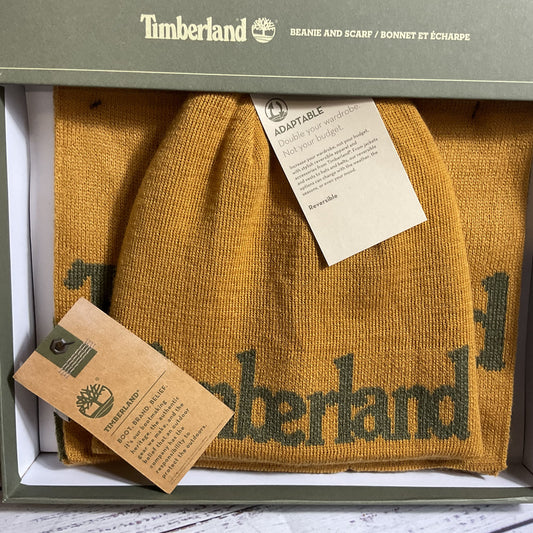 NEW TIMBERLAND Knit Scarf and Beanie Set- ONE SIZE