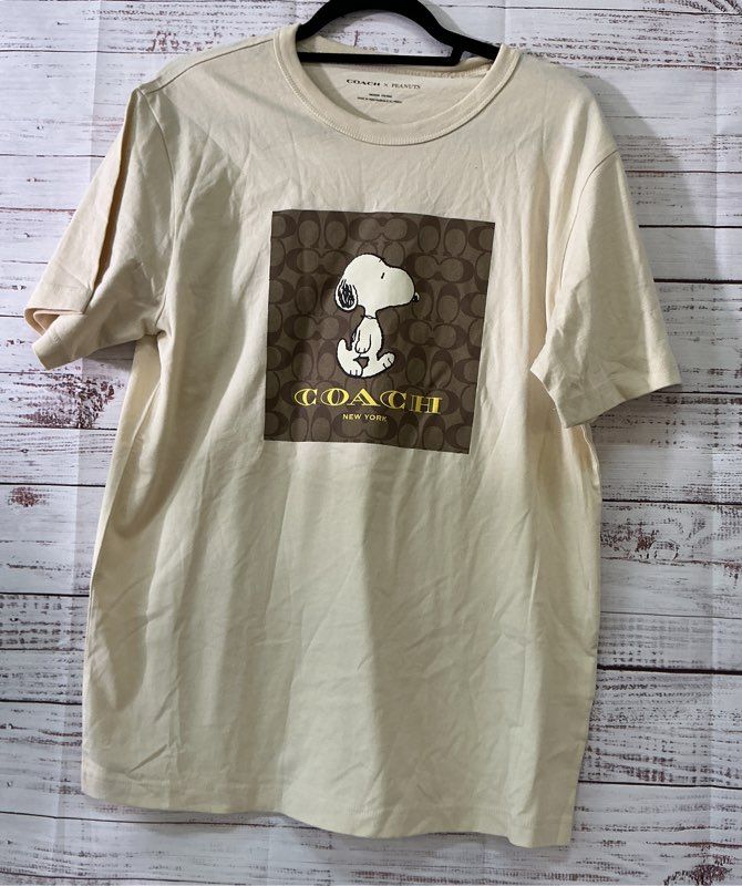 Men's Coach x Peanuts Beige T-shirt Size M Retail $178 EXCELLENT CONDITION!!