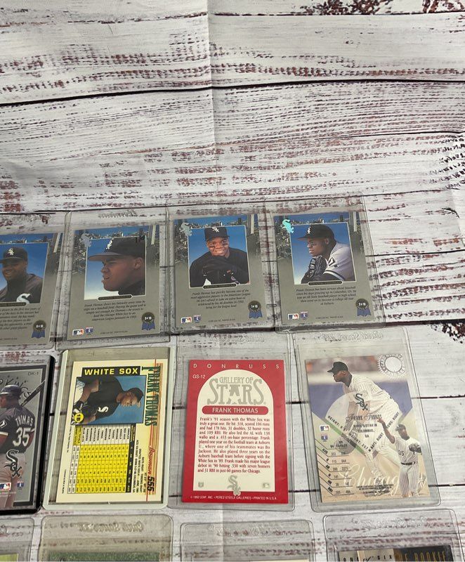 Vintage Lot Of 18 Frank Thomas Mlb Trading Cards