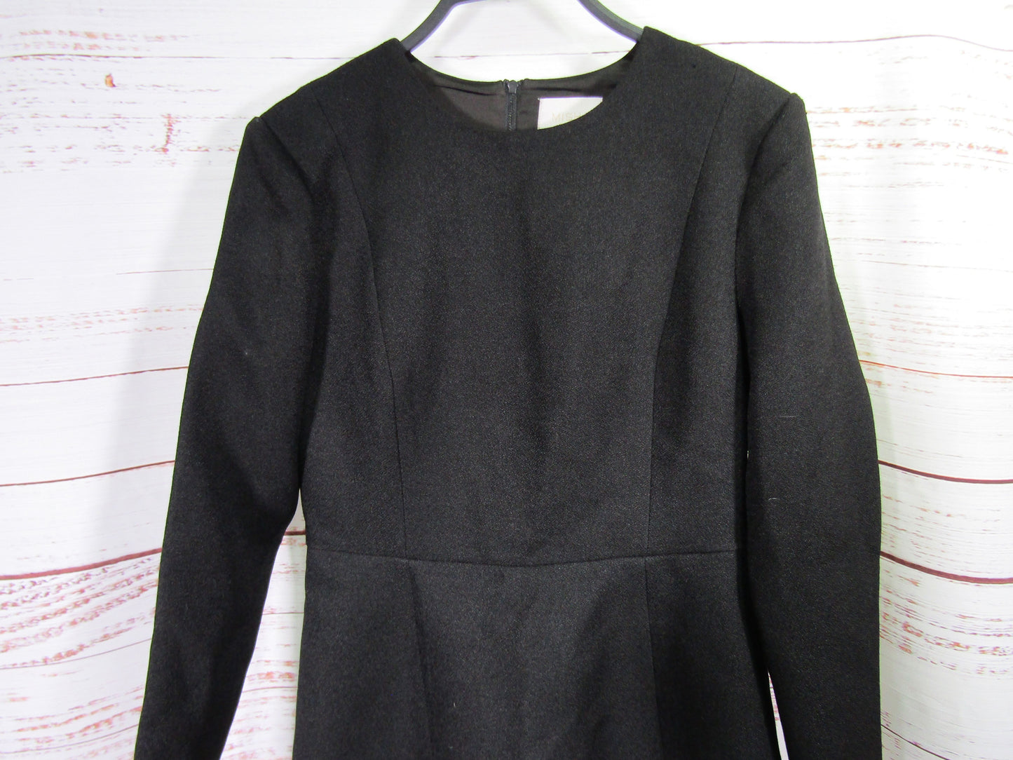 Misha Women's Black Unhemmed Blouse Size 8