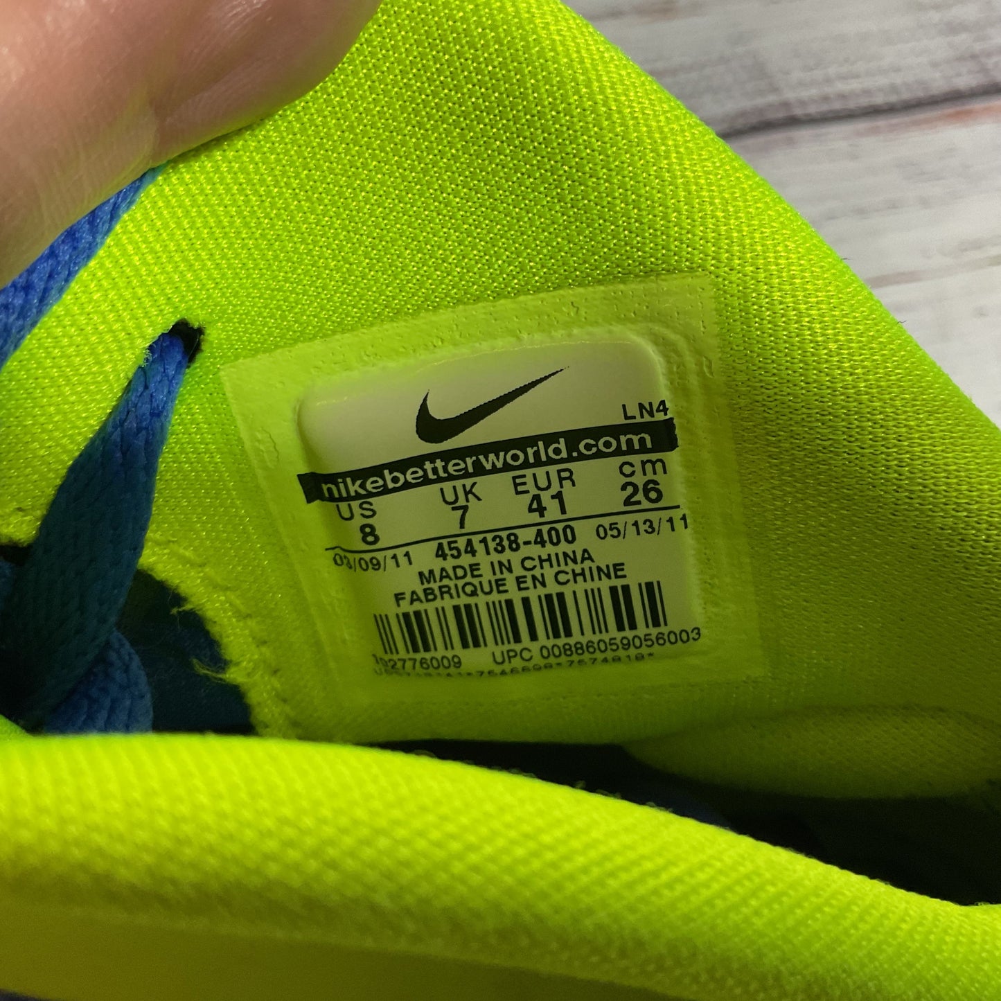 NIKE Zoom Hyperdunk Flywire 454138-400 Purple/Green Mens Basketball Shoes- SZ 12