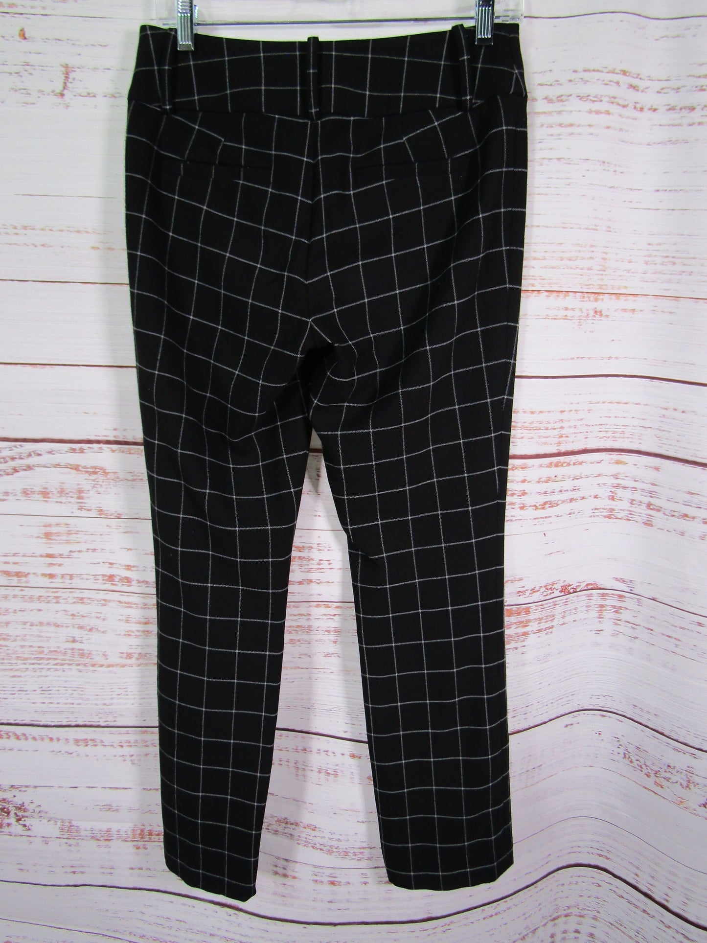 Alice + Olivia Dylan Women's Black Windowpane Plaid Pants Size 0