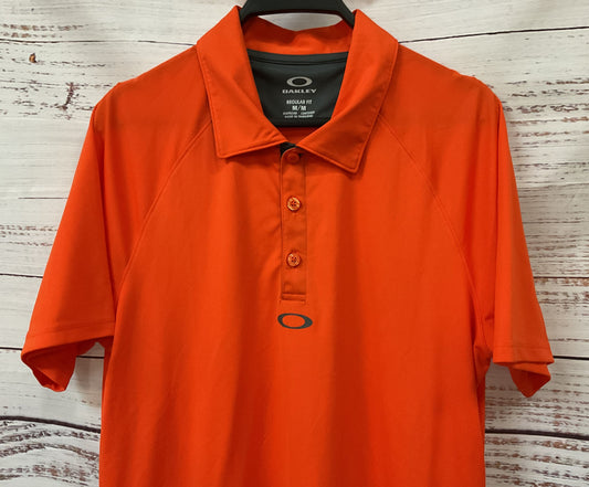 Oakley Men's Orange Short Sleeve Polo Shirt Size M
