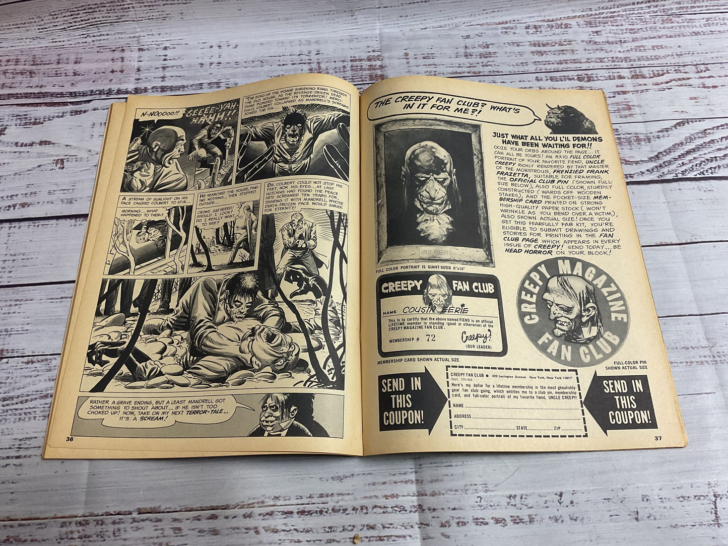 Lot Of 2 'Eerie' Comic Books Issues 7 And 4