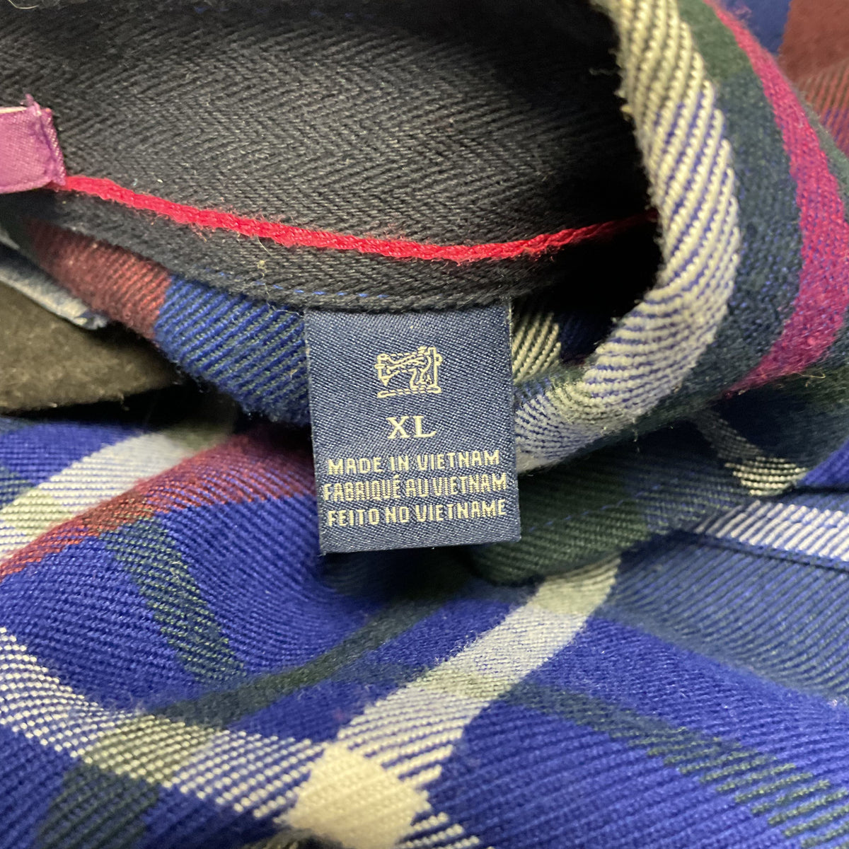 Scotch & Soda Blue Red Plaid Button Up Long Sleeve Shirt - Size XL