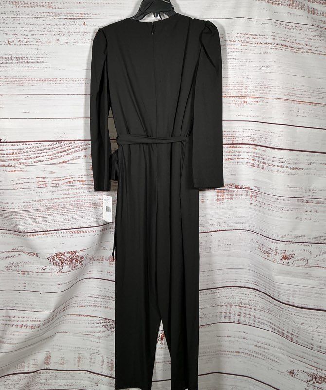 NWT Julia Jordan Black Wrap Front Jumpsuit Size 10 Retail $140