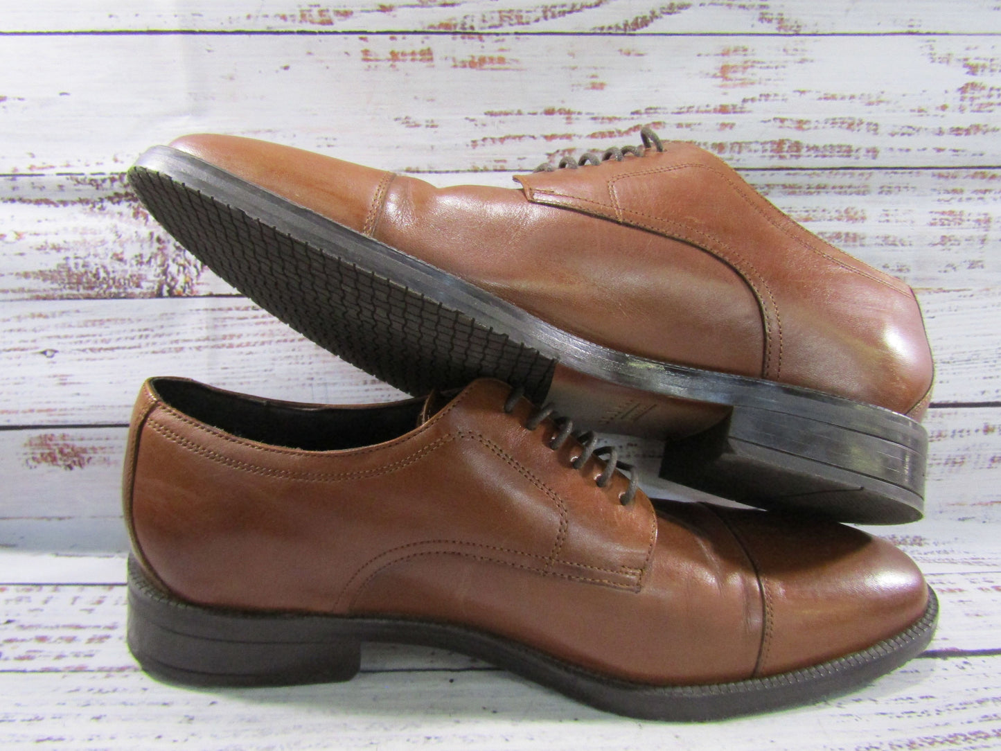 Cole Haan Men's British Tan Leather Oxford Shoes Size 9.5 C34138