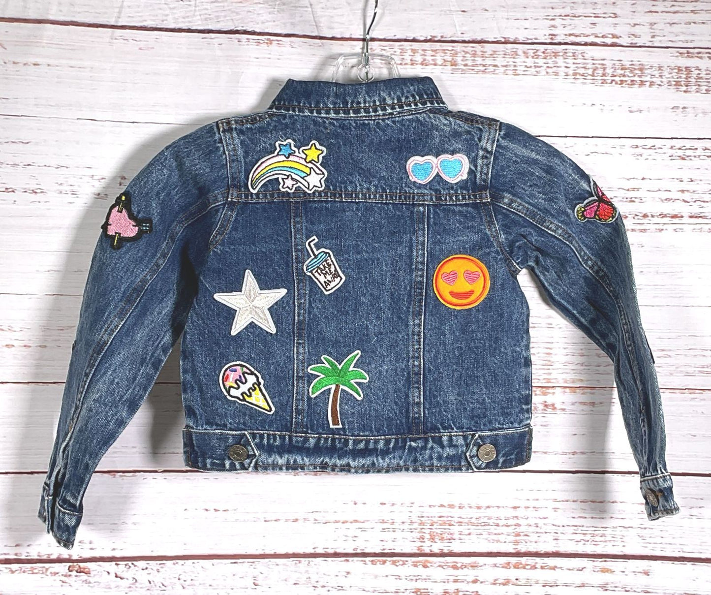 Lola & The Boys All About The Patch Denim Jacket Blue Multicolor 6T