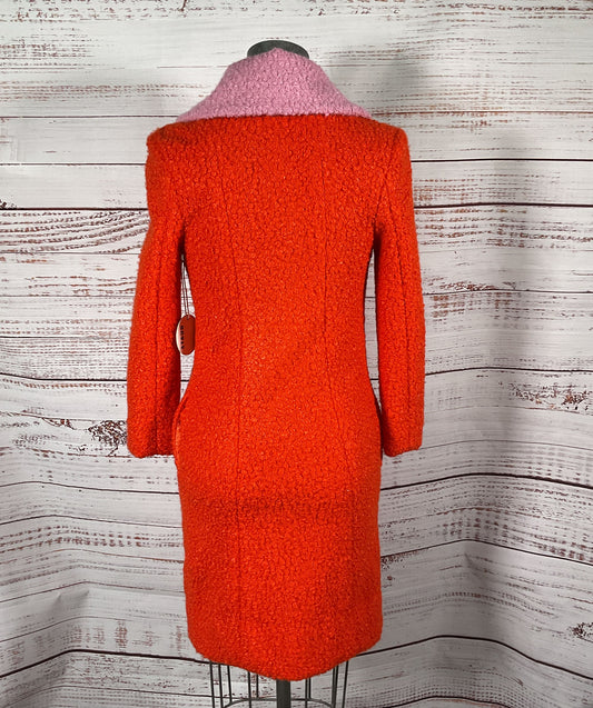 Staud Brushed Boucle Frankie Coat Rosebud Poppy XS