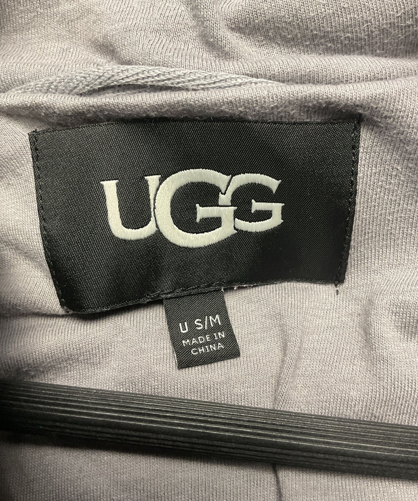 UGG Grey Fluffy Faux ShearlingHoodie Jacket - Size S/M
