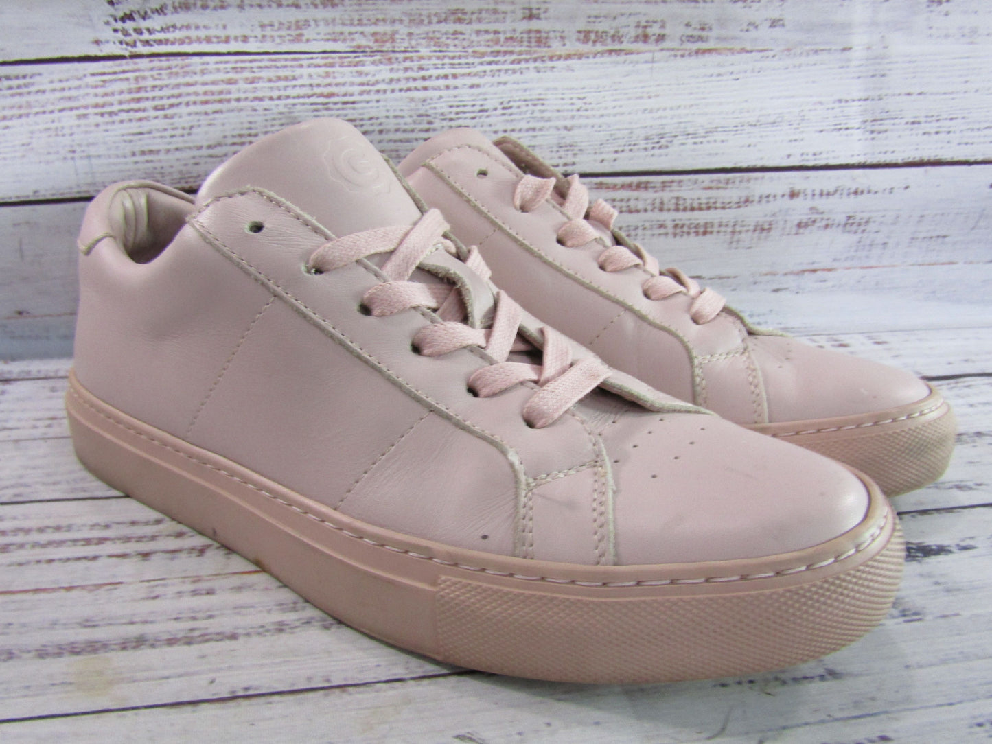 The Greats Brooklyn Women's Blush Pink Leather Low Top Sneakers 9 Made in Italy