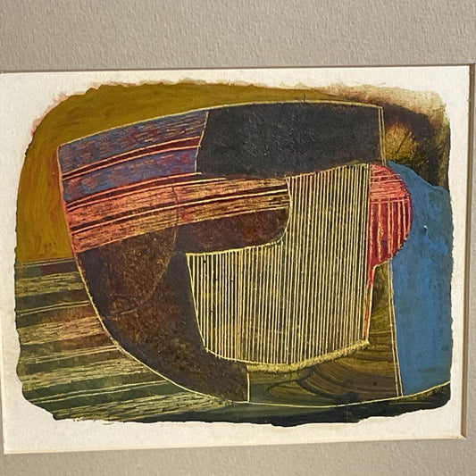 VTG. RON PUSICH Mixed Media Abstract Painting